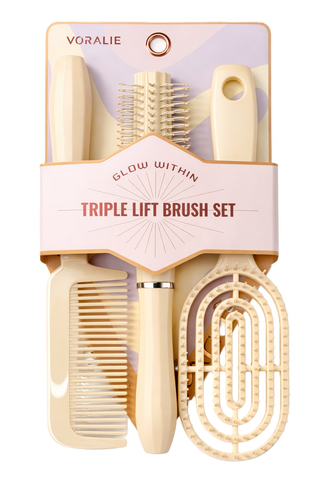 VR-02 Triple Lift Brush Set (Ivory Beige)