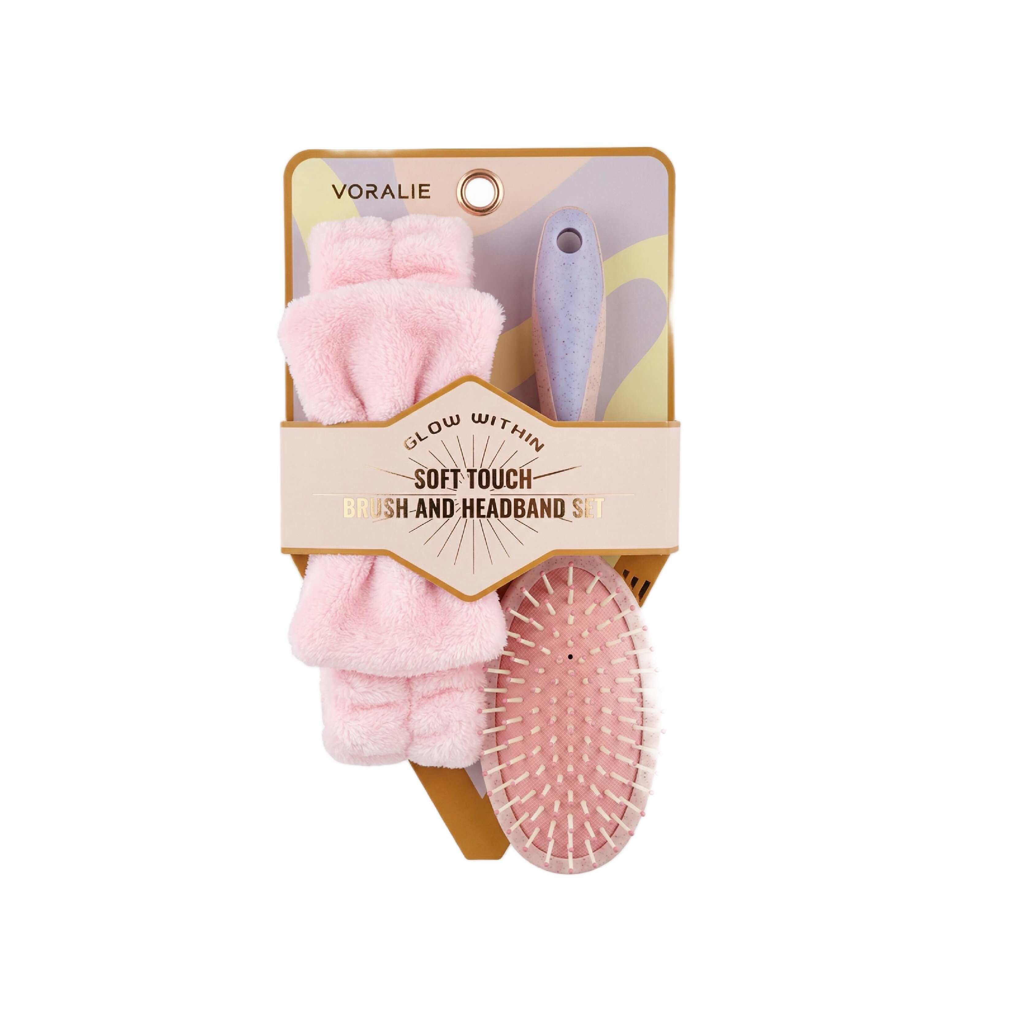 VR-15 Soft Touch Brush & Headband Set (Pink)